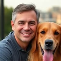Nashville resident Michael with his dog