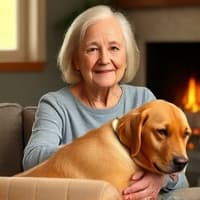 Nashville pet owner Jennifer with her senior dog