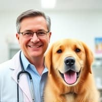 Pet owner with dog
