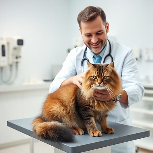 Gentle wellness examination of a cat at Nashville veterinary clinic