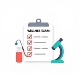 Wellness exam checklist icon
